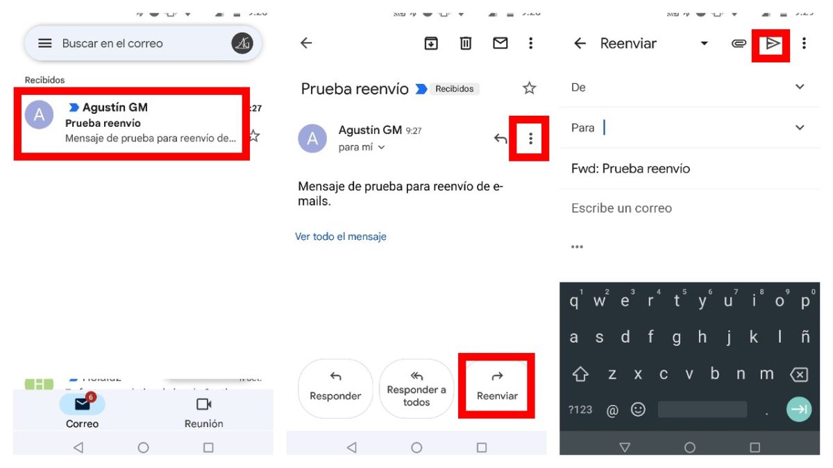 How to forward a message in Gmail from mobile 1