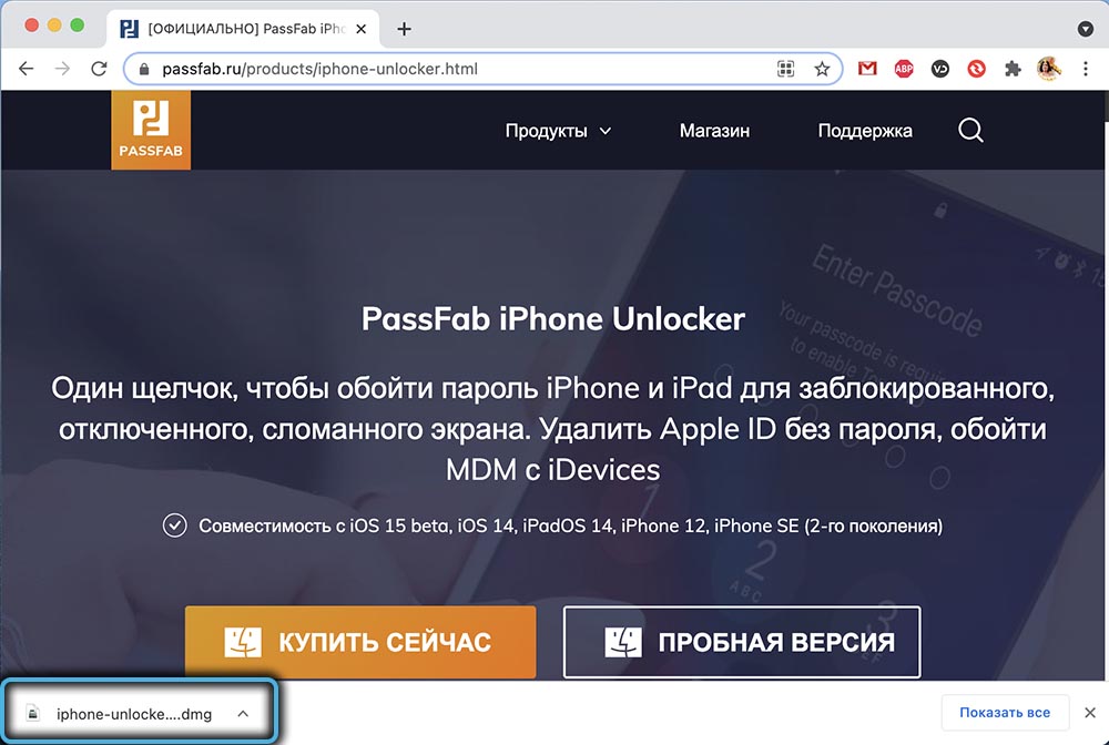 Launching the PassFab iPhone Unlocker installer