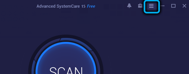 Settings in Advanced SystemCare
