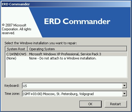 ERD Commander utility
