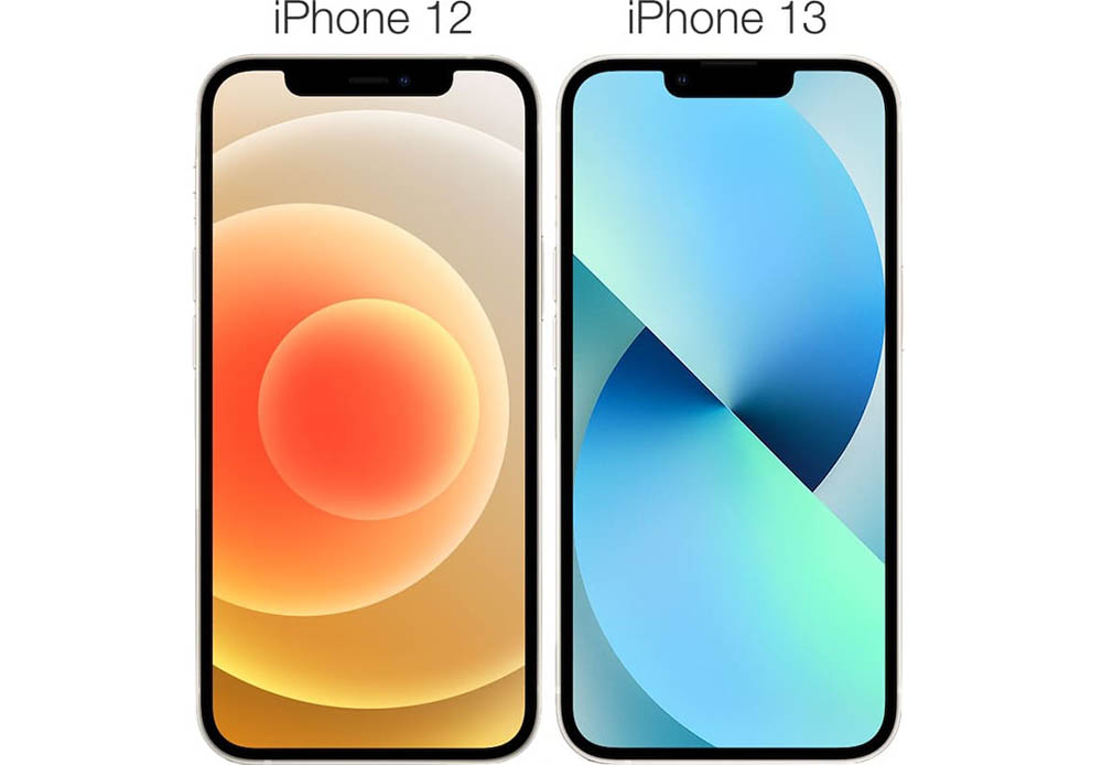 iPhone 13 and iPhone 12 front
