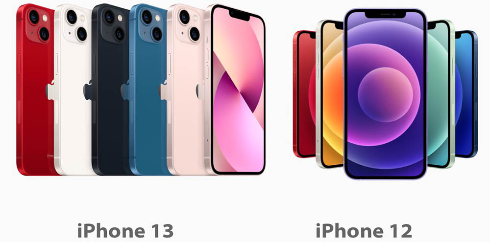 IPhone 13 and iPhone 12 colors