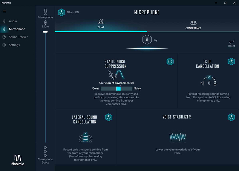 Microphone tab in Nahimic