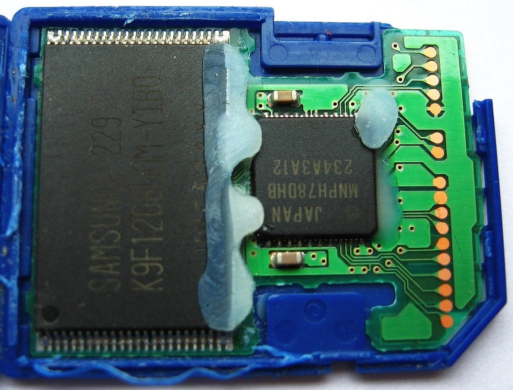 Memory card inside