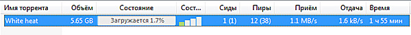 Torrent - download status
