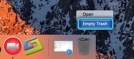 Emptying the Trash on MacOS