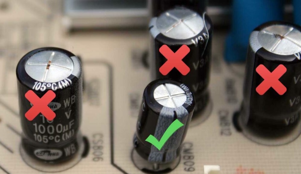 Swollen capacitors per MP