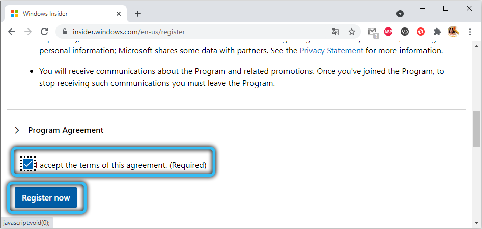 Windows Insider License Agreement