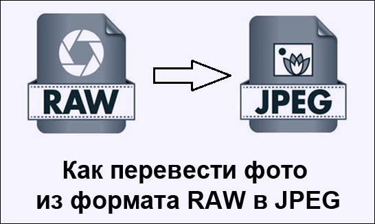 How to convert photos from RAW to JPEG