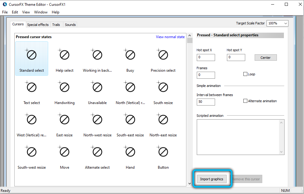 Creating a new package of pointers in CursorFX