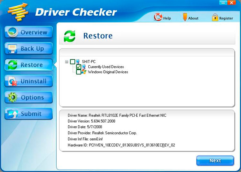 Driver recovery