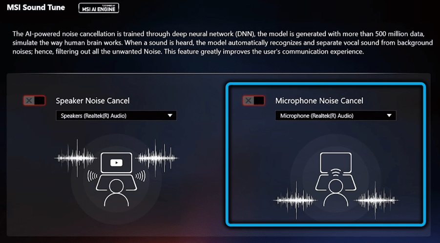 Microphone Noise Cancel Switch