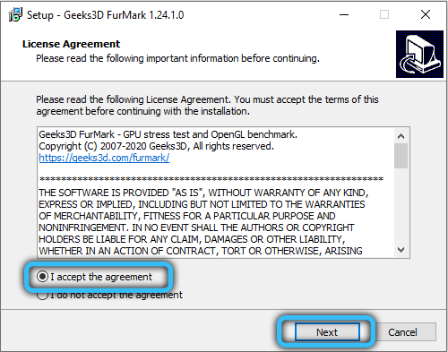 FurMark Software License Agreement