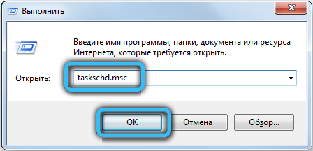 Taskschd.msc command in Windows 7