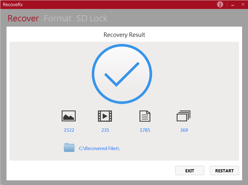 USB flash drive recovery in RecoveRx