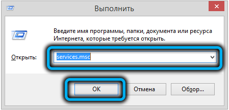 Services.msc command on Windows