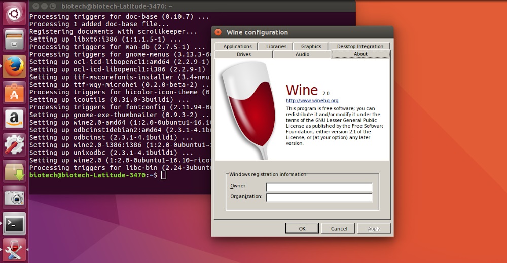 Wine on Ubuntu