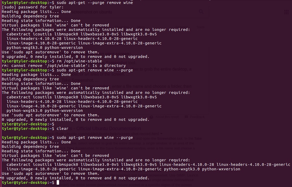 Removing Wine on Ubuntu