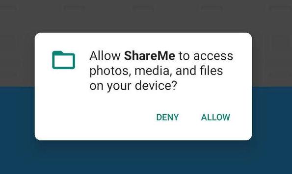 Allow the application to access files