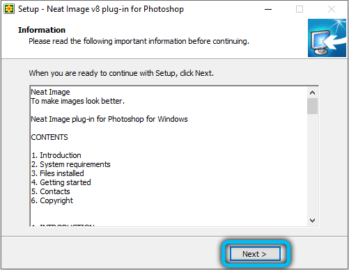 Neat Image Plugin Installation Information