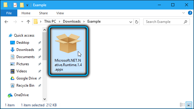 Appx file in Explorer