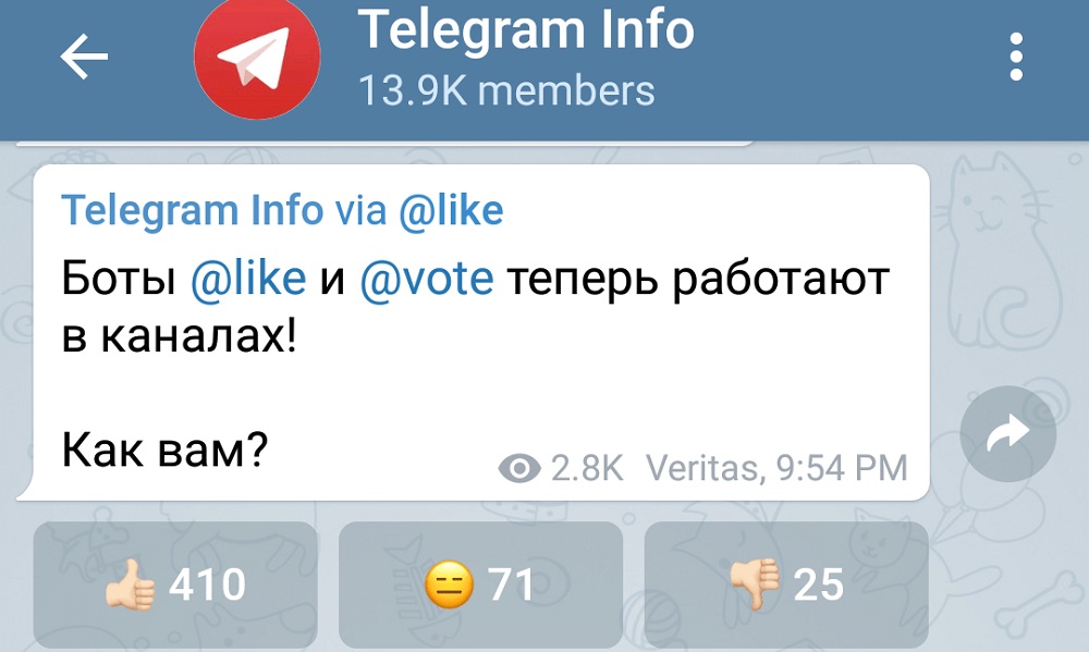 Creating a poll on Telegram