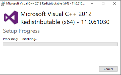 Visual C ++ Redistributable Repair Process