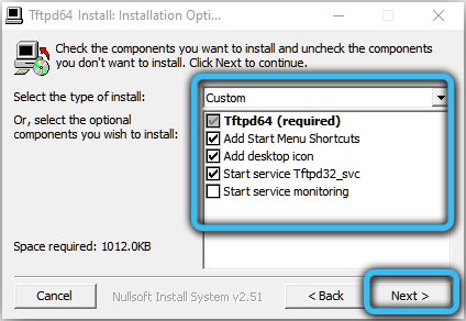 Installing TFTPD64 Components