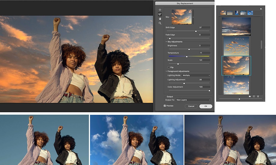 Replacing the sky in Adobe Photoshop 2021