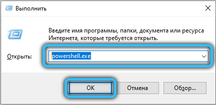 Powershell.exe command on Windows