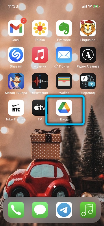 Google Drive app on iPhone