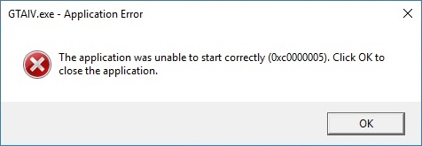 Error 0xc0000005 on Windows
