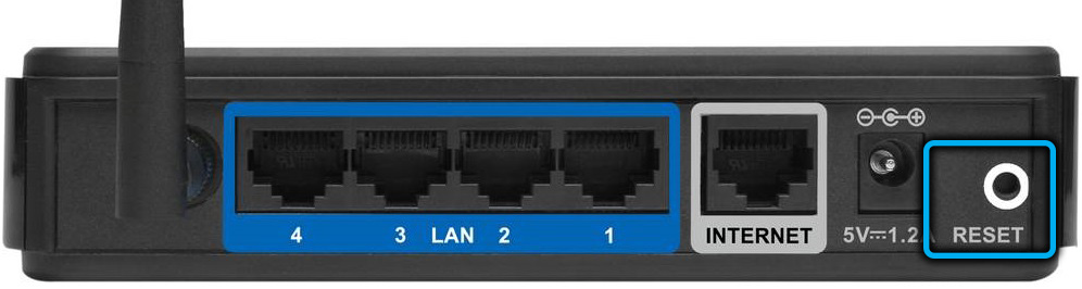 Reset button on D-Link DIR-320