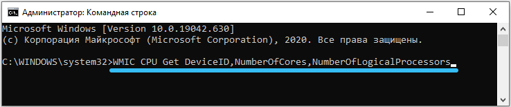 Command for displaying the number of cores