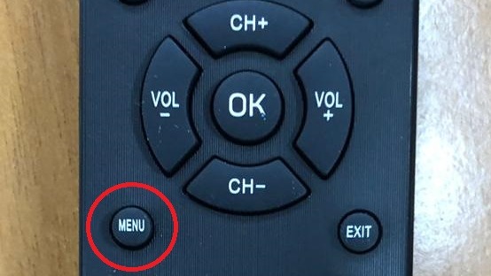 Menu button on the TV remote