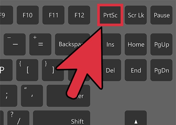 PrintScreen key on keyboard