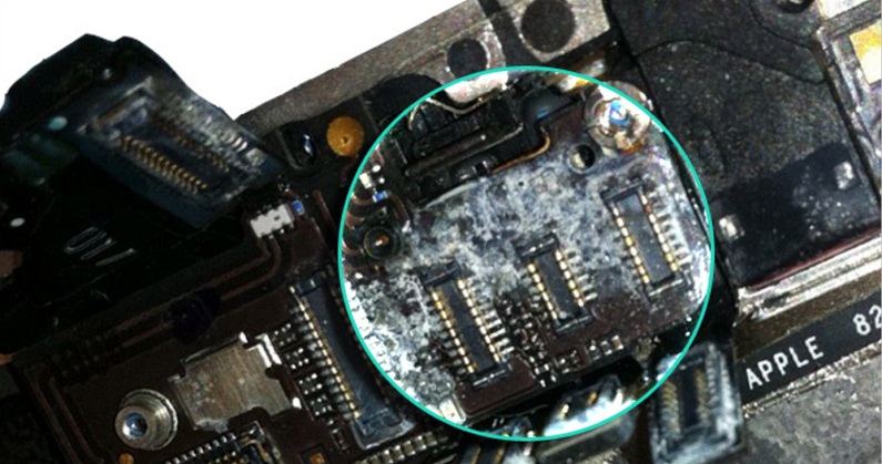 Oxidation inside the phone