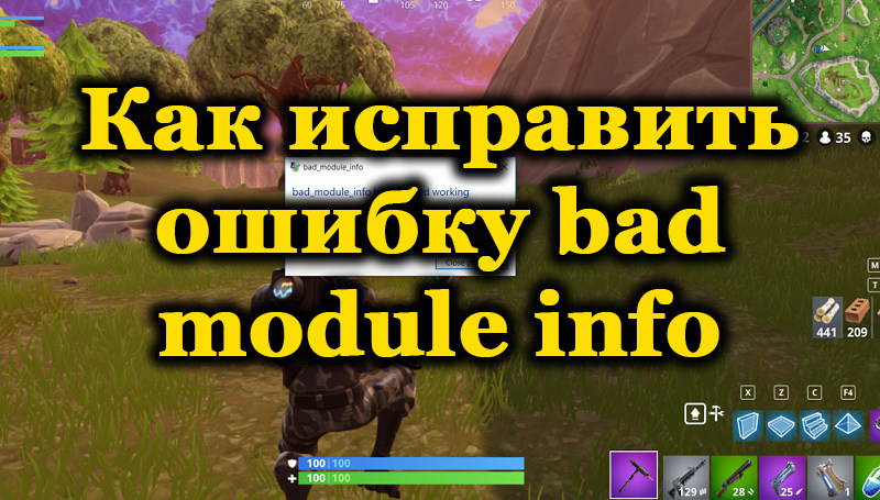 Fixing Bad_Module_Info Error