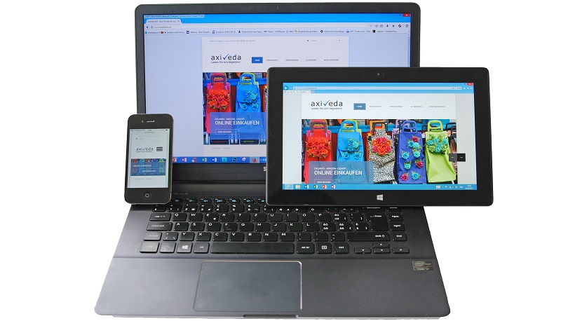 Comparison of laptop, tablet and phone