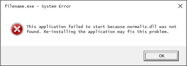 Normaliz.dll error on Windows