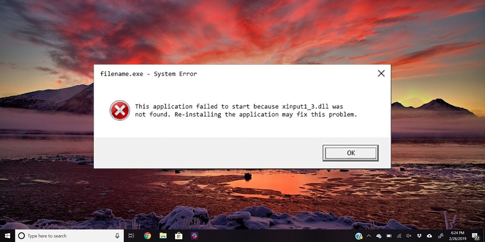 Xinput1_3.dll error in Windows OS