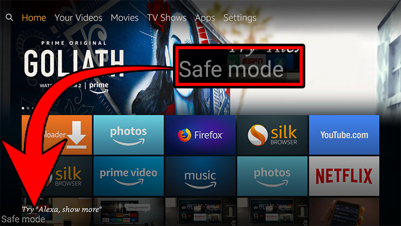 Safe mode on TV