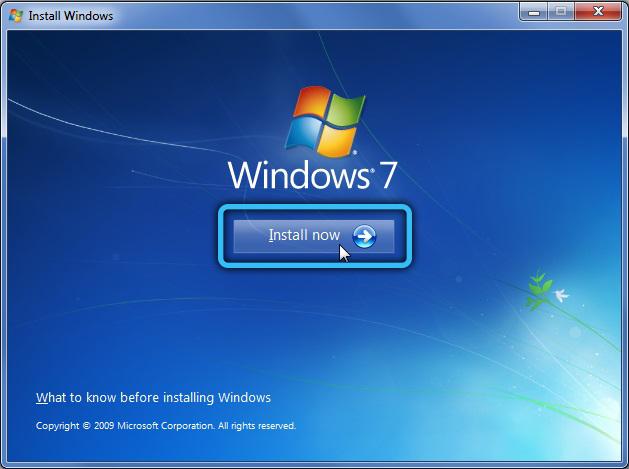 Installing Windows 7 on Windows XP