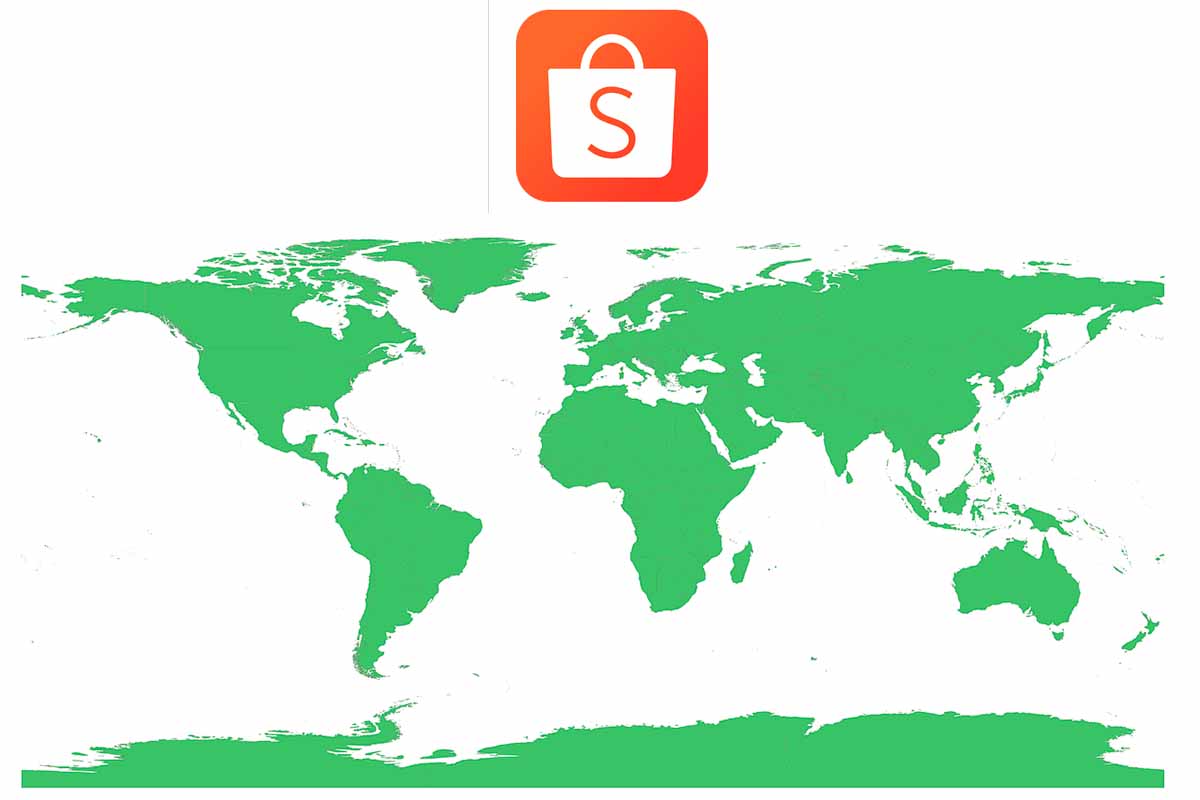 Which countries does the Shopee 1 shopping app ship to?