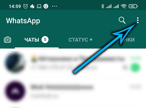 WhatsApp app settings