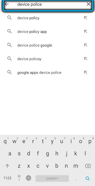 Search Device Policy