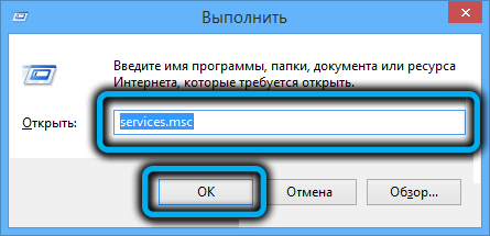 Services.msc command on Windows