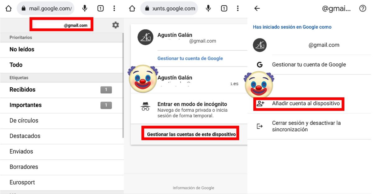 How to sign in with another account in Gmail 3