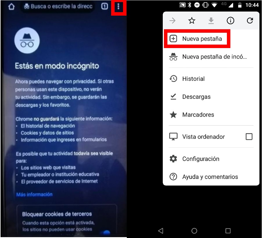 What is the incognito mode of Google Chrome in Android 3 for?