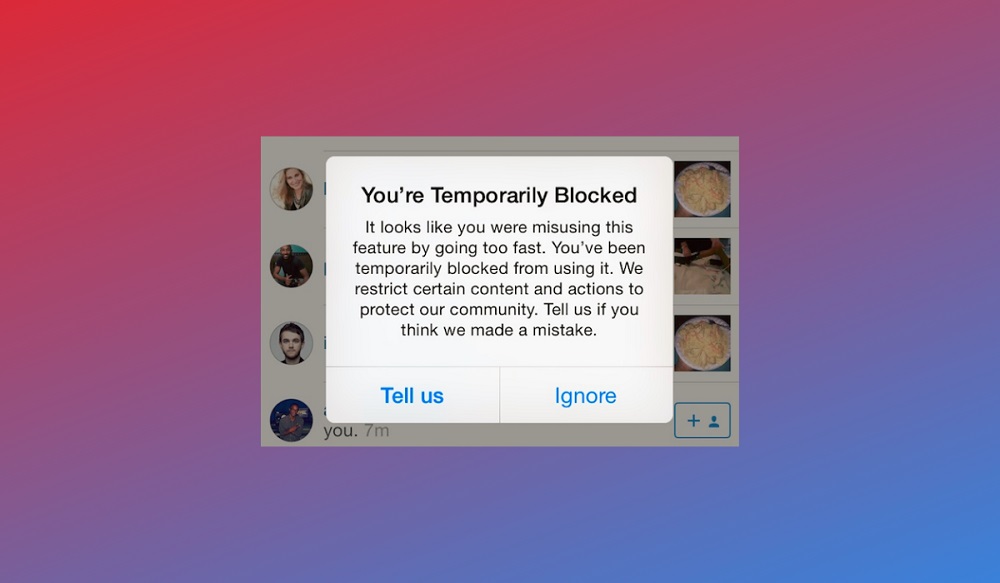 Why did my Instagram account block me?